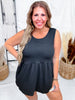 Renee Ruffle Tank Top in Black FINAL SALE