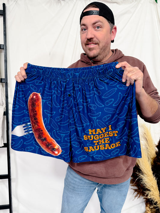 "May I suggest The Sausage" Men's Boxers