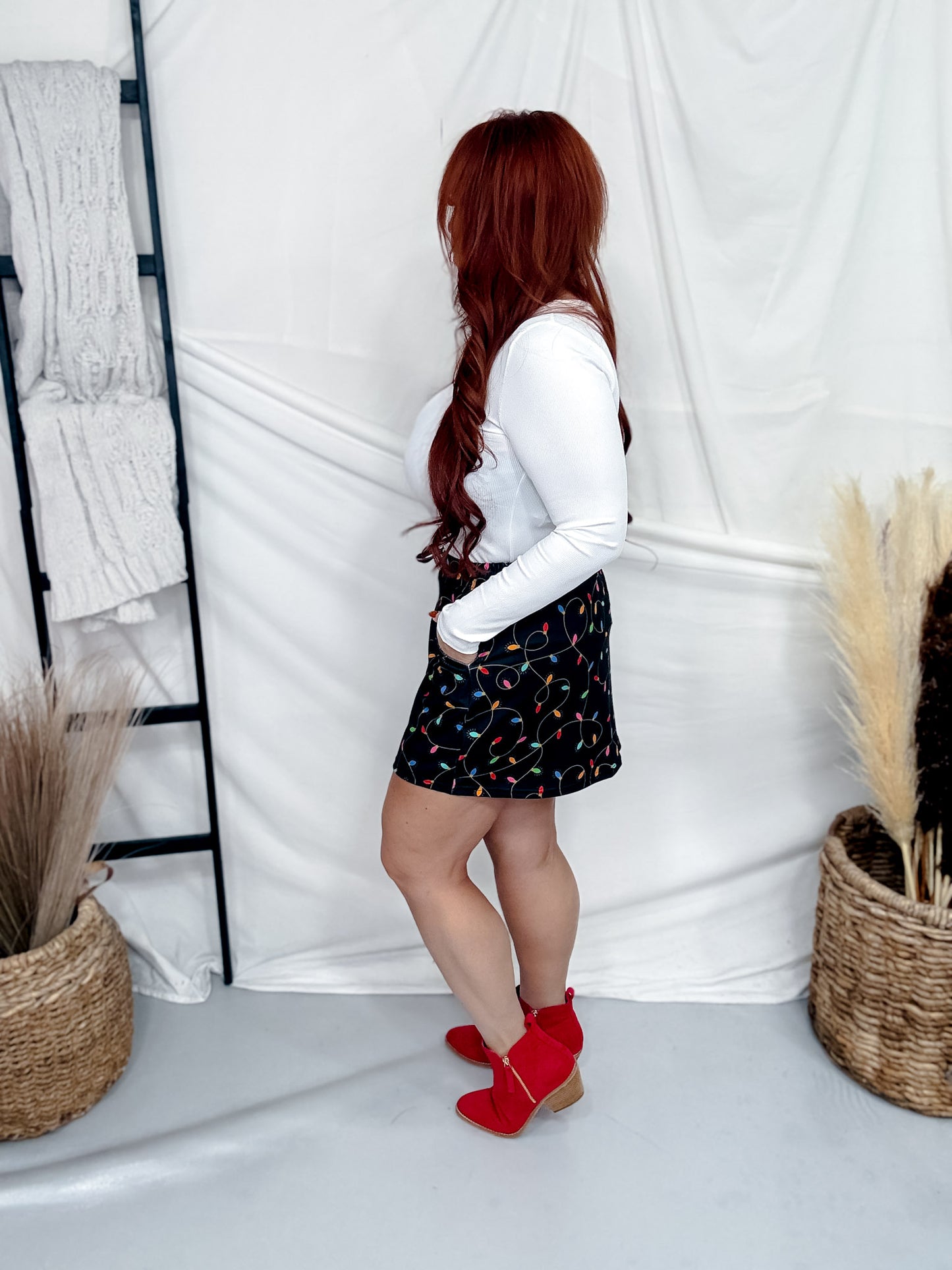 Christmas Lights Skort