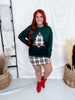 White Christmas Plaid Skort