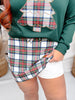 White Christmas Plaid Skort