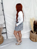 Silver Velvet Hour Sequin Skort