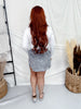 Silver Velvet Hour Sequin Skort