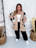 Yin Yang Star Print Cardigan In Oatmeal