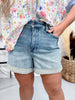 Judy Blue High-Waist Slim Short Light Wash Denim Tummy Control Shorts