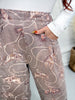 Rodeo Cowboy Print Cropped Brown Jeans