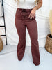 Judy Blue High Waist Cocoa Brown Flares With Lace Up Fly