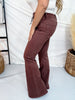 Judy Blue High Waist Cocoa Brown Flares With Lace Up Fly