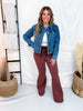 Judy Blue High Waist Cocoa Brown Flares With Lace Up Fly