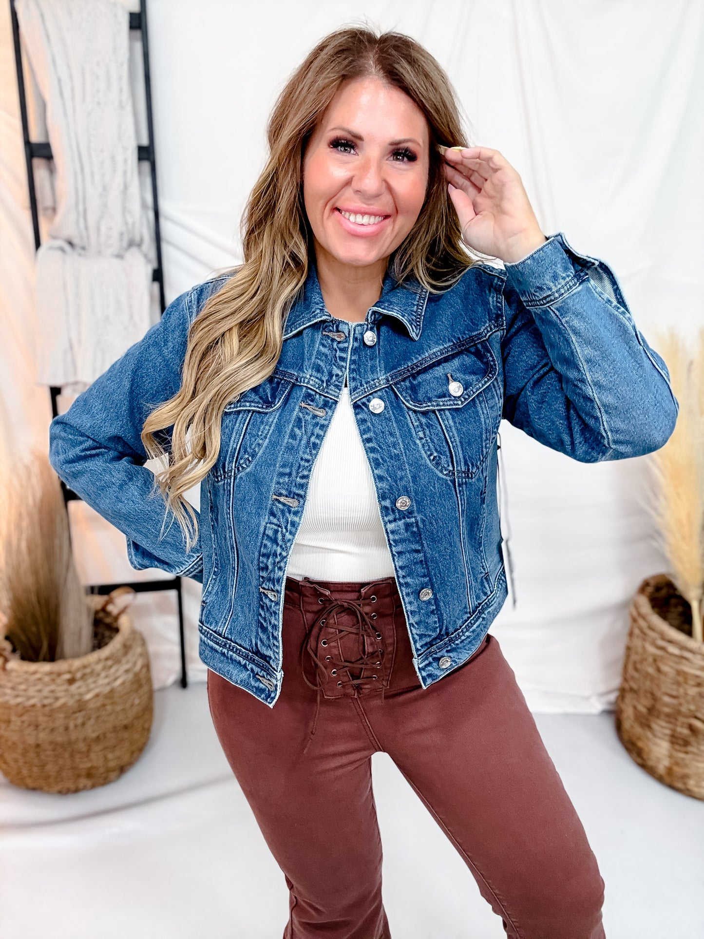 Judy Blue Rigid Magic Trucker Style Denim Jacket