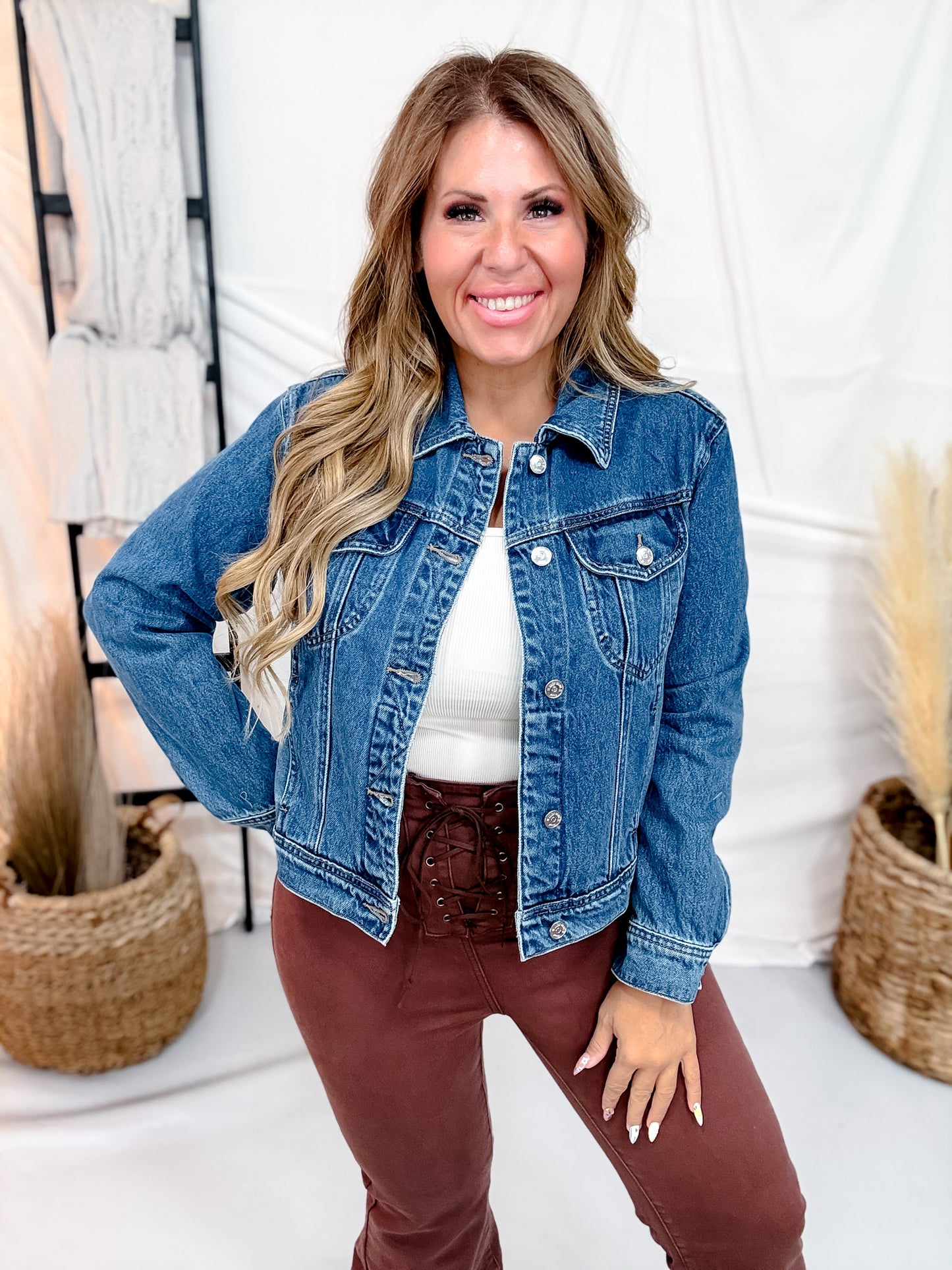 Judy Blue Rigid Magic Trucker Style Denim Jacket