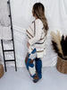 Washed Pu Leather Star Patched Jeans