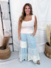 Square Neck Knit Tank Top With Ruffle Sleeves In Pale Peach