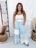Square Neck Knit Tank Top With Ruffle Sleeves In Pale Peach