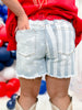 Judy Blue Mid Rise Stars and Stripes Denim Shorts