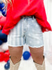 Judy Blue Mid Rise Stars and Stripes Denim Shorts