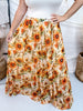 Golden Sunflower Maxi Skirt