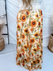 Golden Sunflower Maxi Skirt