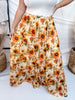 Golden Sunflower Maxi Skirt