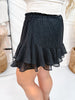 Polka Dot Skort With Layered Ruffled Hem