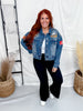 Wild Ride Midi Denim Jacket With Patches & Embroidery