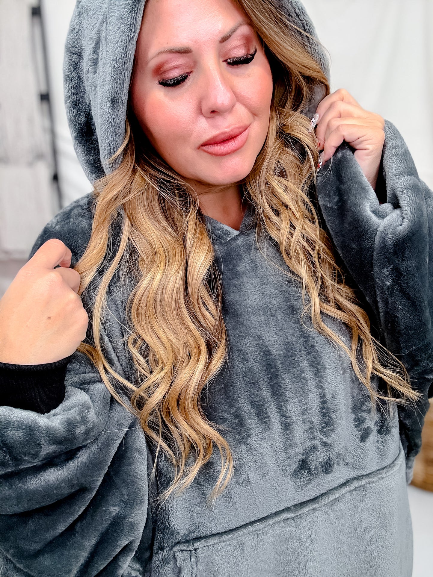 Perfect Grey Hooded Blanket