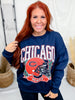Navy Blue Licensed Chicago Bears Classic Logo Pullover