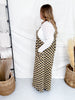 Mocha & Black Checkerboard Wide Leg Overalls