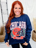 Navy Blue Licensed Chicago Bears Classic Logo Pullover