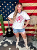 Scribble Cowboy Graphic Tee with Navy Borders
