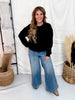 Ultra Soft Crew Neck Black Sweatshirt