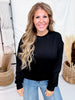 Ultra Soft Crew Neck Black Sweatshirt