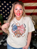 Patriotic Highland Cow Graphic Tee