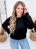 Ultra Soft Crew Neck Black Sweatshirt
