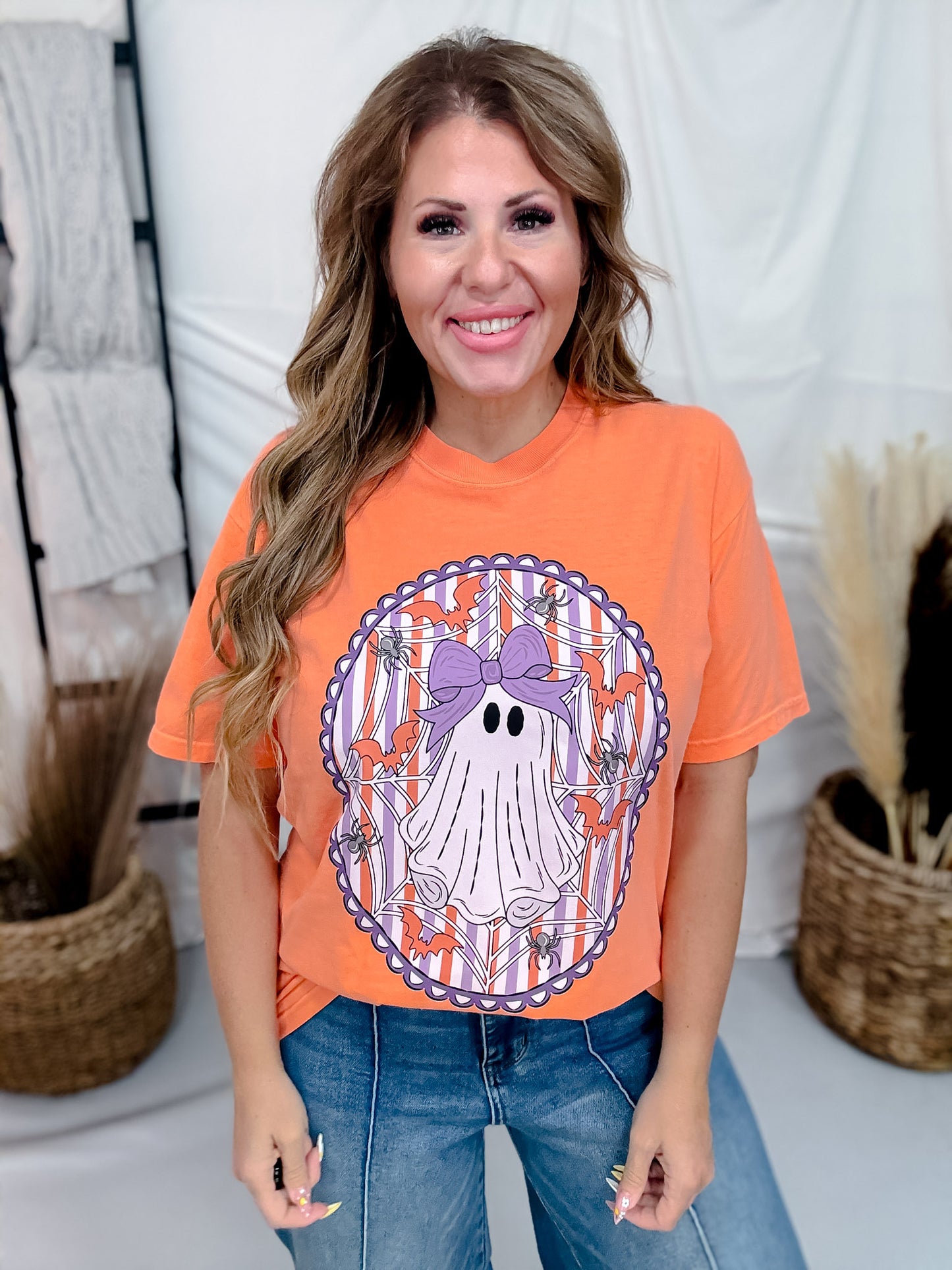 Framed Girly Ghost Graphic Tee