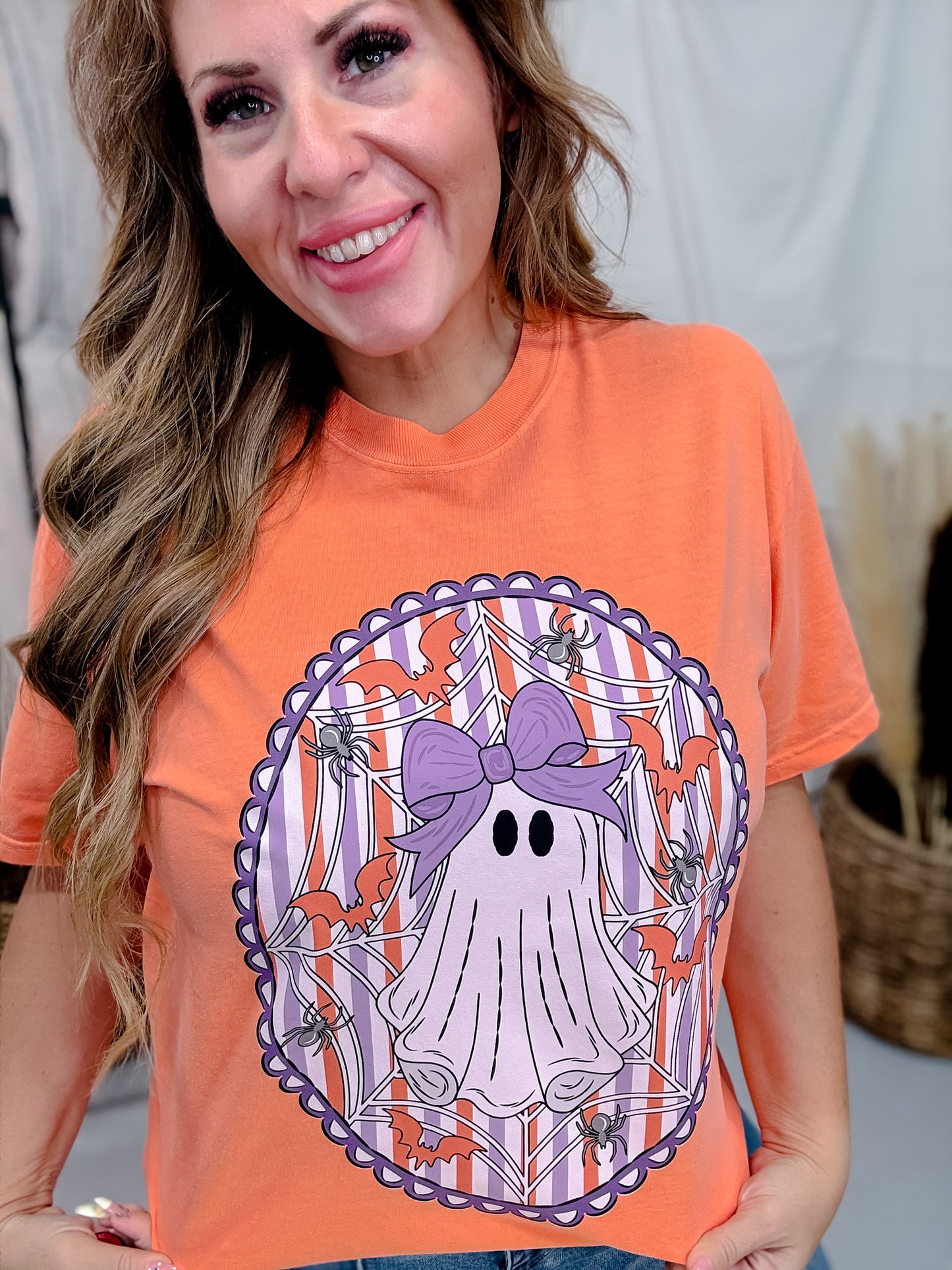 Framed Girly Ghost Graphic Tee