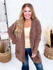 Long Sleeve Brown Knit Cardigan