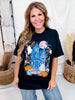 Colorful Haunted House Short Sleeve Graphic Tee