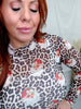 Santa Safari Long Sleeve Mesh Top With Lettuce Edge Trim