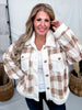 Mocha Plaid Sherpa Jacket