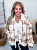 Mocha Plaid Sherpa Jacket