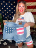 Judy Blue High-Waist Pocket American Flag Print Shorts