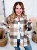 Button Down Brown Plaid Flannel Shacket