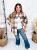 Button Down Brown Plaid Flannel Shacket