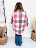 Pink Plaid Button Down Flannel Shacket