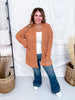 Open Front Popcorn Textured Cardigan In Adobe