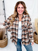 Button Front Brown Plaid Flannel