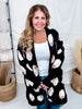Black & White Pumpkin Print Cardigan