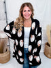 Black & White Pumpkin Print Cardigan