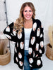 Black & White Pumpkin Print Cardigan